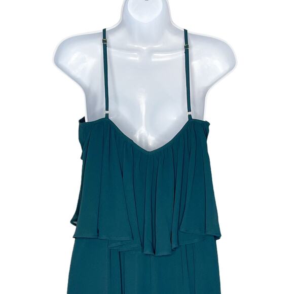 Show Me Your MuMu Rebecca Ruffle Dress Medium Deep Jade NWOT - Picture 8 of 13